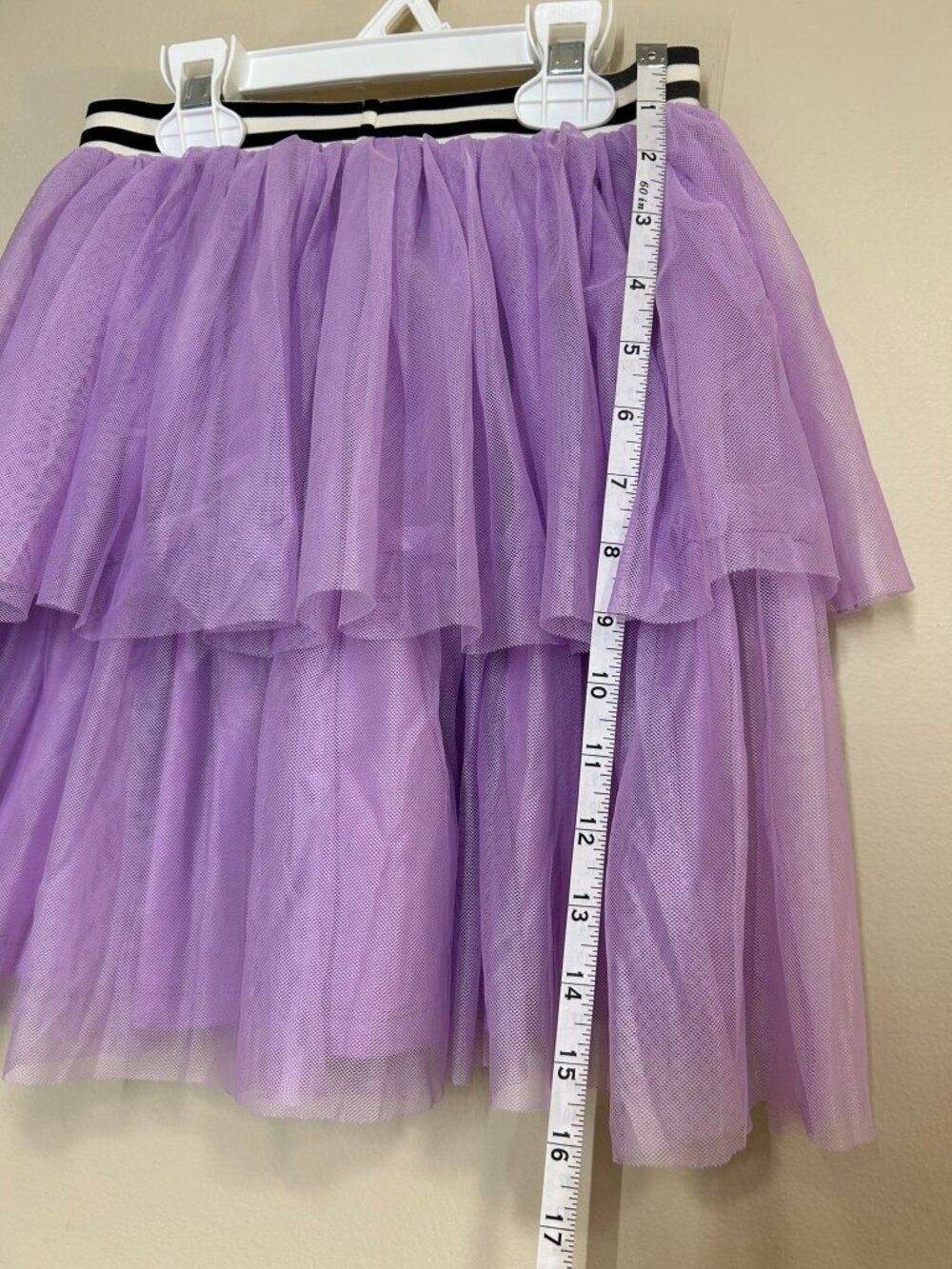 8Y Girls Preppy Colorful Tea Purple Tiered Tulle Skirt NWT - Picture 5 of 5